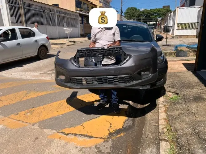 Parachoque dianteiro Strada 2021 2022 2023 2024 2025 2026 ORIGINAL perfeito