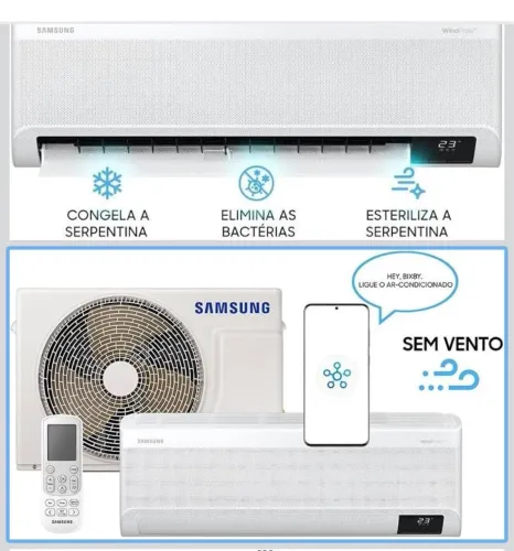 18.000btus lançamento Samsung wind free semi nova quente frio