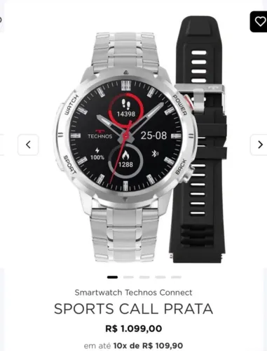 Relogio masculino technos smartwatch 