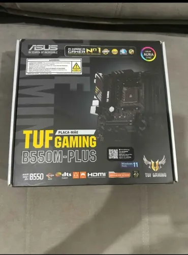 ASUS TUF Gaming B550M-PLUS AM4 DDR4 ? Nova, sem uso + NF + Garantia