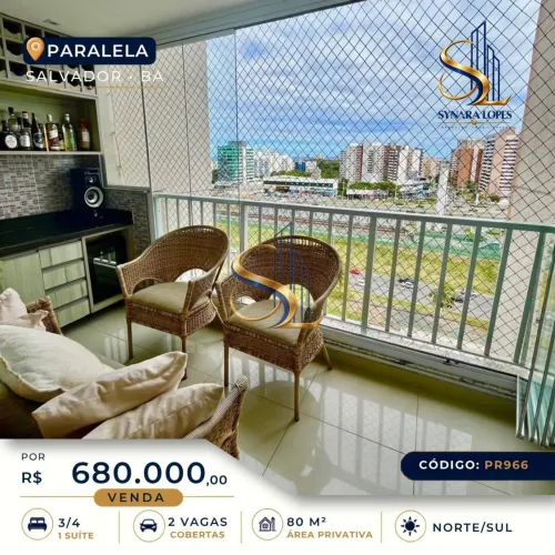 APARTAMENTO 80 M² | 3 QUARTOS | 1 SUÍTE | PARALELA | SALVADOR-BA