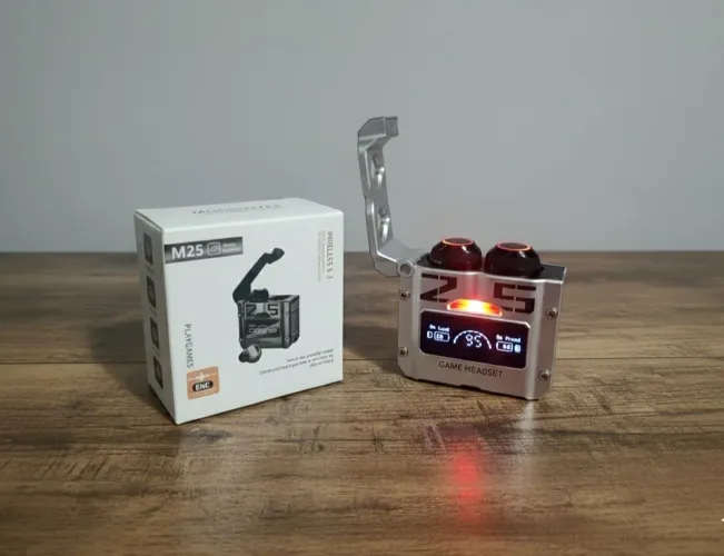 FONE BLUETOOTH GAMER M25 + Case Powerbank + Resistente a Água!