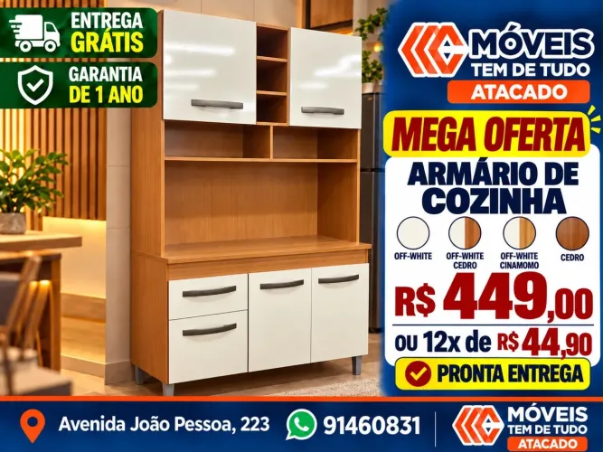 Armário de Cozinha Completo em Oferta ! Apenas 449,99 frete e montagem grátis
