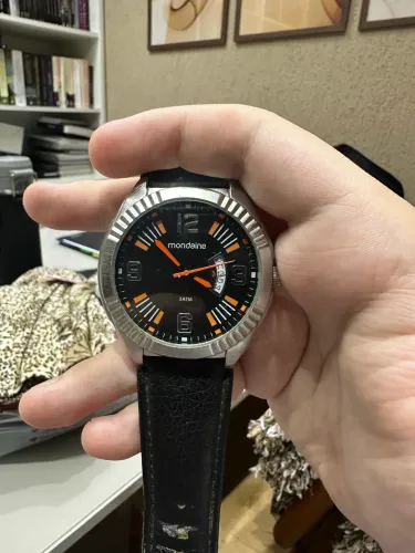 Relógio Mondaine Analógico Laranja