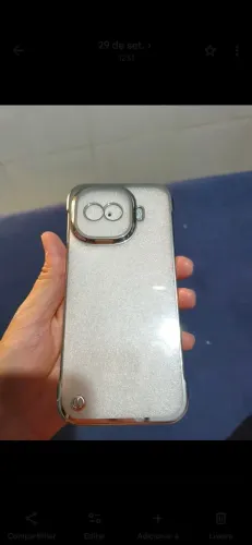 Capinha VIVO IQOO Z11 Turbo ultra fina transparente com prata