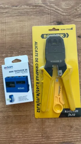 Kit Alicate Crimpador + Mini Testador De Cabo De Rede