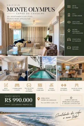 APARTAMENTO À VENDA EM CAPÃO DA CANOA - PORTEIRA FECHADA!