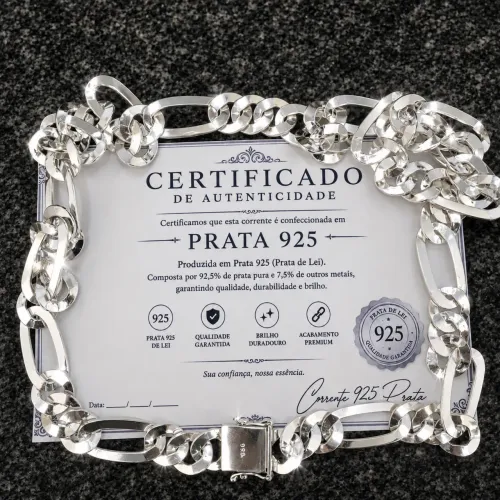 Corrente masculina prata 925 