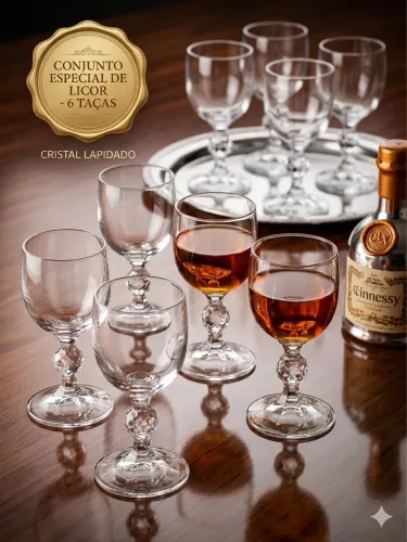 Taças de Licor de cristal 