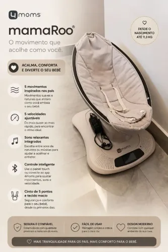 Cadeirinha infantil 4moms Mamaroo importada