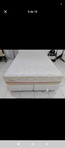 Cama box Queen size Colchão Herval 158 por 198 