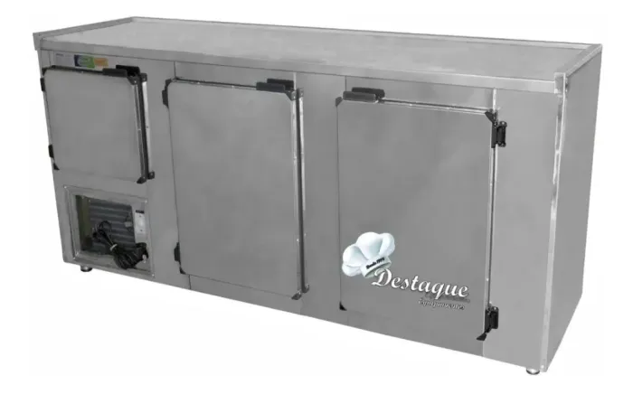 Balcão Refrigerado Refrigel Compressor 1,80 de Aço Inox