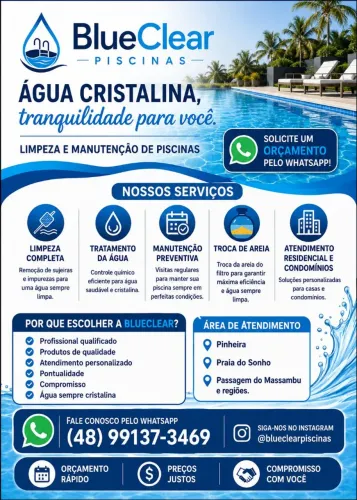 Limpeza e manutenção de piscinas