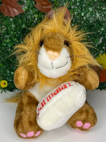 Pelúcia vintage de Leão da Parmalat anos 90 - Pelúcia da campanha ?Mamíferos Parmala