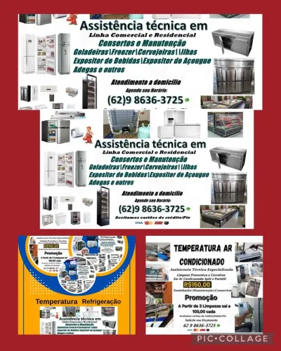 Conheça nossos serviços:Consertos e Manutenção em Geladeiras/Ar condicionado e outros 