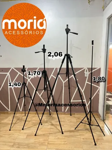 Tripé Profissional Alcança até 2.06M GRANDE com Bolsa Transportadora