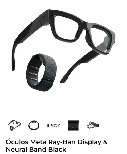 ? [OPORTUNIDADE] Óculos Ray-Ban Original c/ Display na lente +  Neuralband G | Com NF 