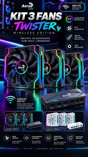 Kit 3 Fans Fortrek Twister Wireless Edition