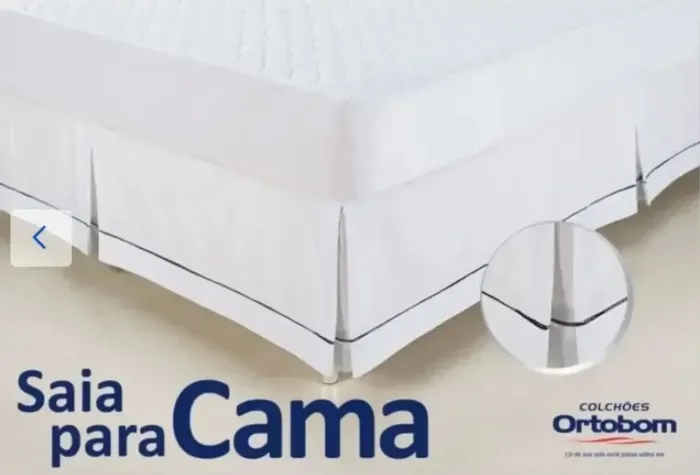 SAIA BABADO PARA BASE ORTOBOM 186x198 BRANCO