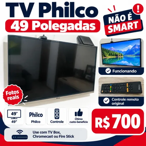 TV Philco 49 Polegadas + Controle - NÃO SMART - R$ 700