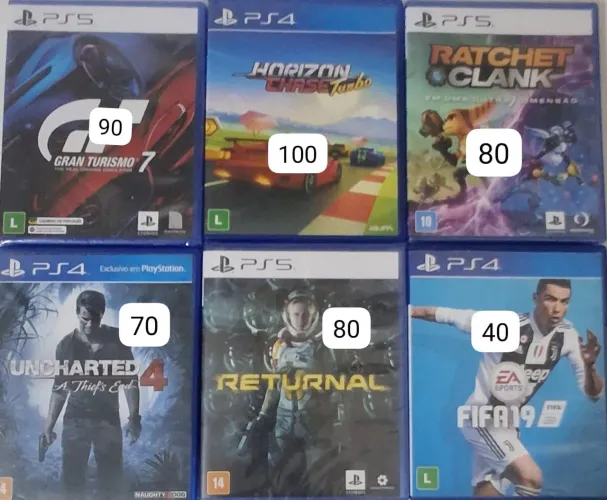 Jogos play 4 e play 5