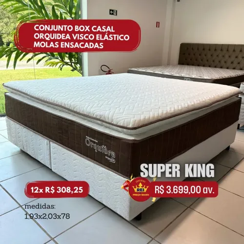 PROMOÇÃO URGENTE - Cama SUPER KING com Visco Gel Elástico e MOLAS ENSACADAS Disponível