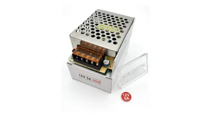 Fonte Colmeia 12V 5A 60W Bivolt S-60-12 - Câmera CFTV e Fita LED - Nova