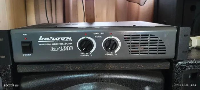Amplificador baroon e mesa de som 4 canais