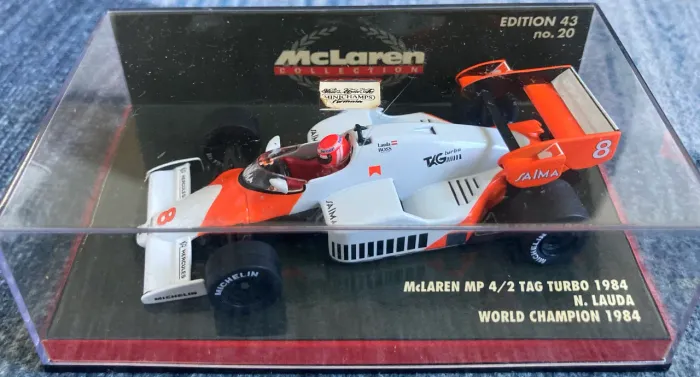F1 Minichamps Mclaren MP 4/2 TAG Turbo 1984 N.Lauda World Champion 1984 1:43