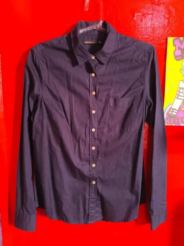 Camisa Hering Manga Longa Azul Marinho Básica Tamanho P