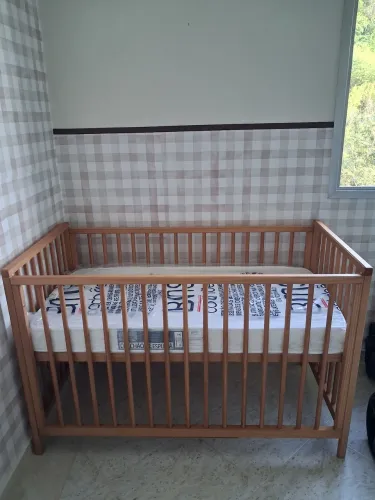 Berço Cama Denver Tulipa Baby com Colchão 