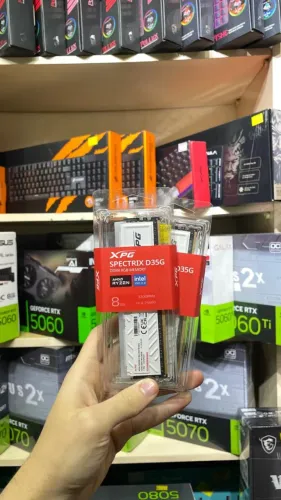 Memória RAM XPG SPECTRIX D35G RGB DDR4 8GB 3200MHz Branca - Nova | KLS Informática