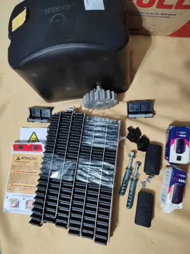 Kit Motor Portão Elétrico Garen 1/4hp 400kg 50/60hz 3m Cremalheira