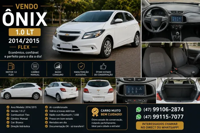 Chevrolet Onix Hatch LT 1.0 8V Flex Power Mec. 4P 2015