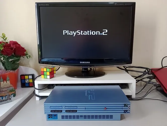 Playstation 2 Aqua Blue Original impecável Ps2