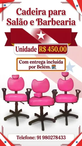Promoção Cadeira para salão e barbearia 