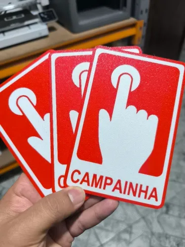 Placa campainha feito em impressão 3D 15X10 (NÃO DESBOTA) 