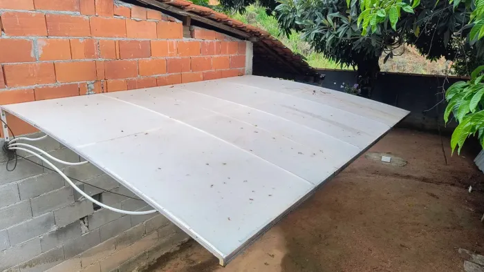 Toldo de ferro e lona de 4x2.50