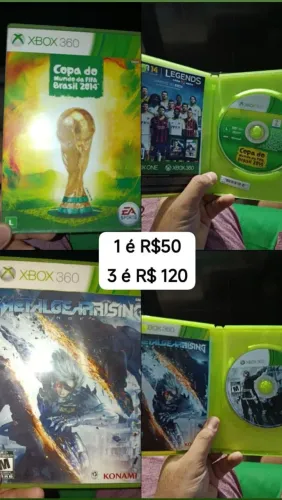 Lote Jogos Originais Xbox 360. 1 é 40 e 3 é 100