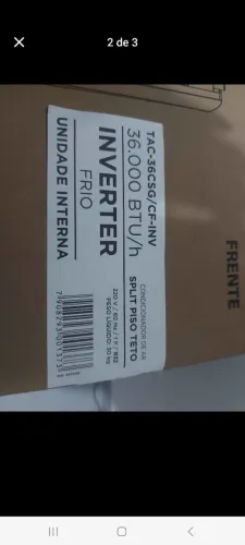 Ar condicionado TCL 36000 btu piso teto - Na caixa