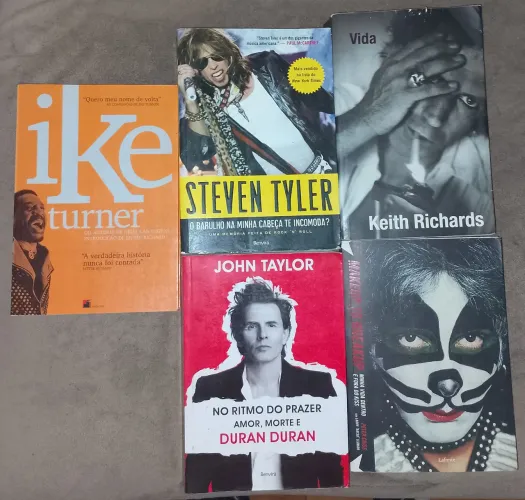 Lote de livros - Biografias (Rock, Pop, Soul)