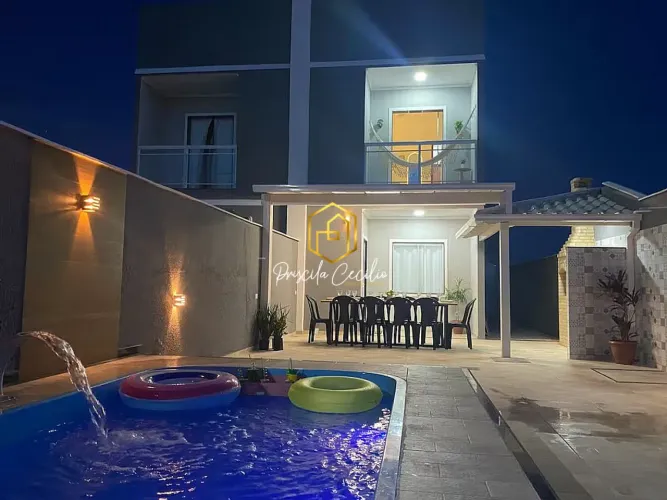 Casa Mobiliada com piscina em Residencial em Unamar
