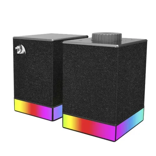 Caixa de Som Gamer Redragon BT Glyph GS517 10W, RGB, Stereo 2.0, 3.5mm - WZetta