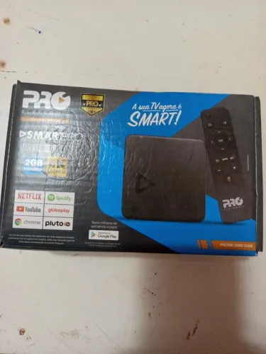 Vende-se aparelho TV Box Proeletronic SmartPro PROSB-3000 4K, com Android 10 e 16GB