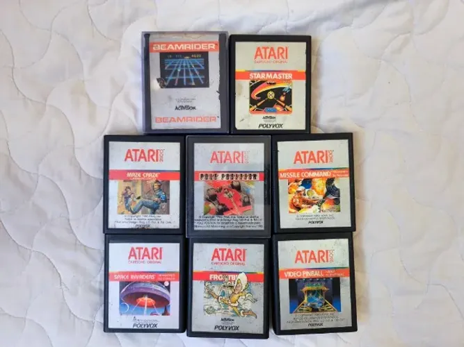 Lote Cartuchos Fitas Video Game Atari 2600 Polyvox