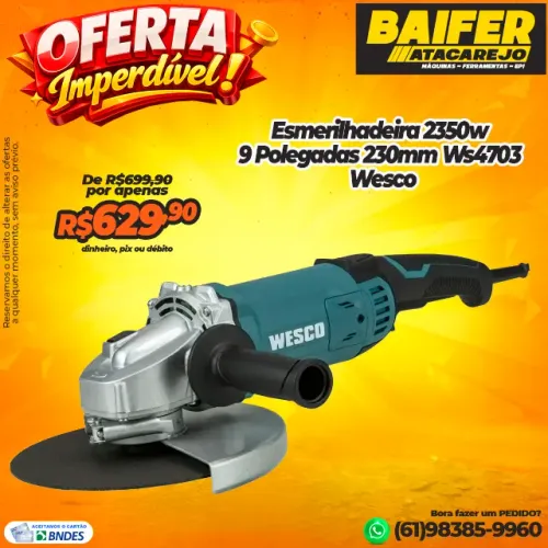 Esmerilhadeira 2350w 9 Polegadas 230mm Ws4703 Wesco