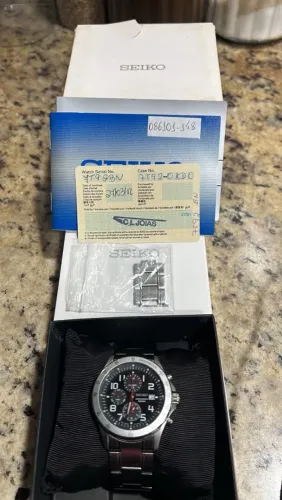 Seiko 7T92-0KD0 Chronograph WR100m Japan