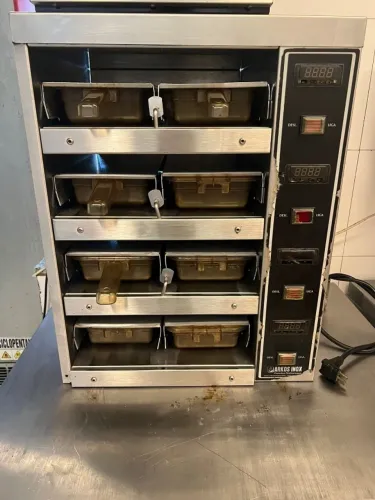 Estufa / Gaveteiro Aquecido Profissional Arkos Inox - 8 Compartimentos