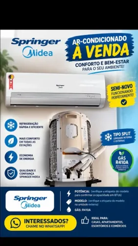 Ar condicionado semi novo .