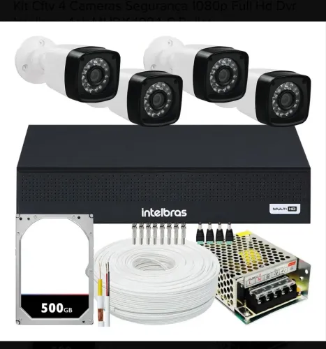 Vendo kit 4 câmeras intelbras